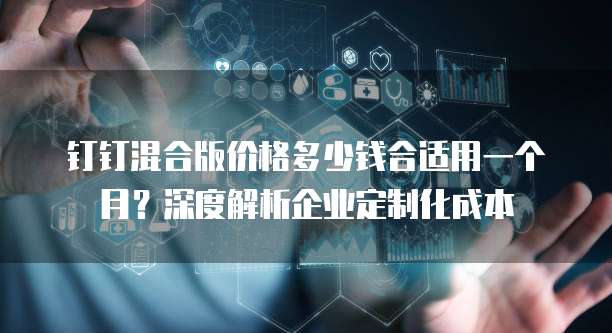 钉钉混合版价格多少钱合适用一个月?深度解析企业定制化成本