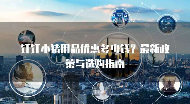 钉钉小猪用品优惠多少钱？最新政策与选购指南