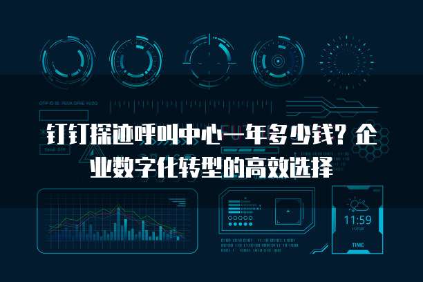 钉钉探迹呼叫中心一年多少钱?企业数字化转型的高效选择
