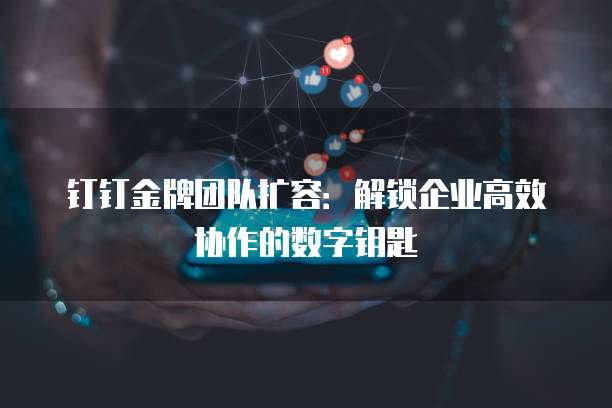 钉钉金牌团队扩容:解锁企业高效协作的数字钥匙
