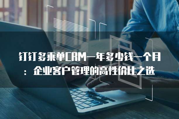 钉钉多乘单CRM一年多少钱一个月:企业客户管理的高性价比之选