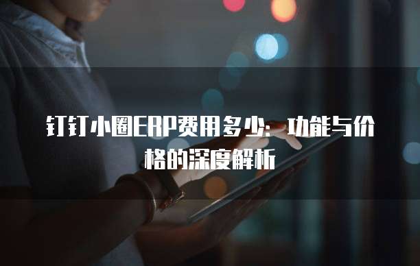钉钉小圈ERP费用多少:功能与价格的深度解析