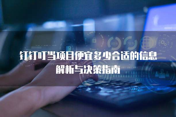 钉钉叮当项目便宜多少合适的信息解析与决策指南