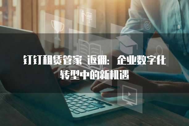 钉钉租赁管家 返佣:企业数字化转型中的新机遇