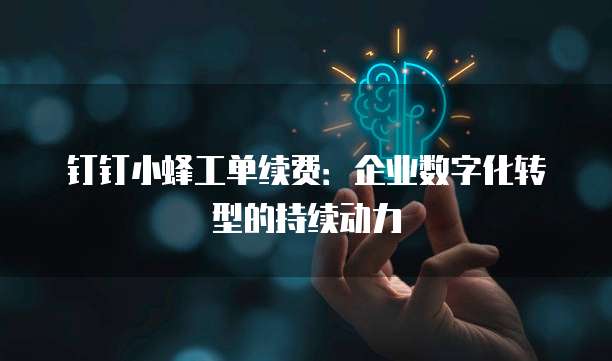 钉钉小蜂工单续费:企业数字化转型的持续动力