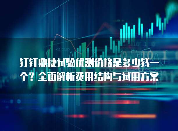 钉钉鼎捷试验优测价格是多少钱一个?全面解析费用结构与试用方案