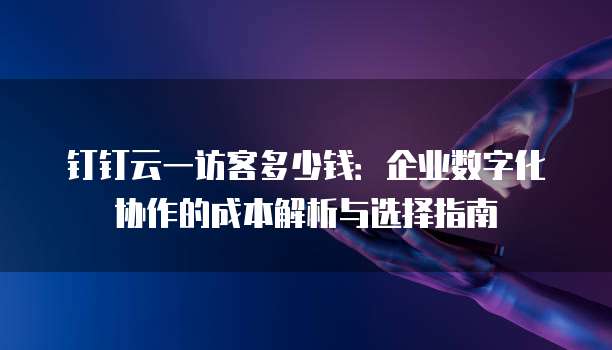 钉钉云一访客多少钱:企业数字化协作的成本解析与选择指南