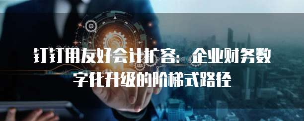 钉钉用友好会计扩容:企业财务数字化升级的阶梯式路径