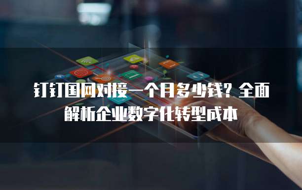 钉钉国网对接一个月多少钱?全面解析企业数字化转型成本