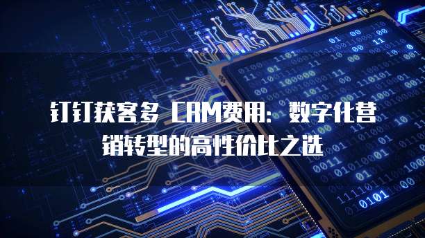 钉钉获客多 CRM费用：数字化营销转型的高性价比之选