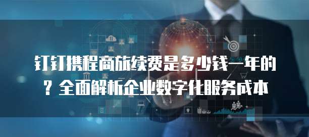 钉钉携程商旅续费是多少钱一年的?全面解析企业数字化服务成本