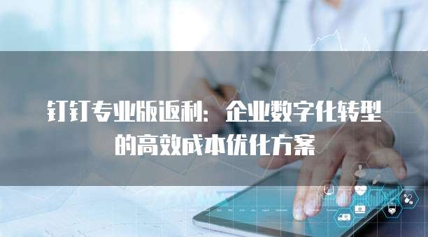 钉钉专业版返利:企业数字化转型的高效成本优化方案