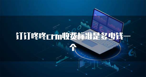 钉钉咚咚crm收费标准是多少钱一个