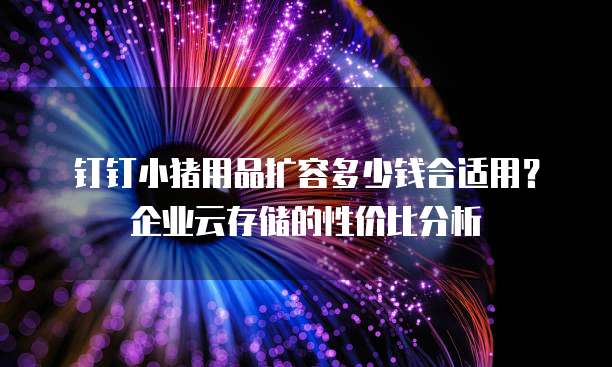 钉钉小猪用品扩容多少钱合适用?企业云存储的性价比分析