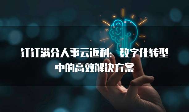 钉钉满分人事云返利:数字化转型中的高效解决方案