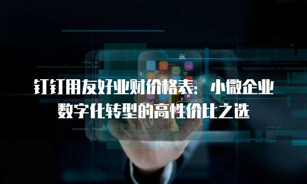 钉钉用友好业财价格表:小微企业数字化转型的高性价比之选