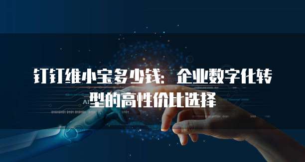 钉钉维小宝多少钱:企业数字化转型的高性价比选择