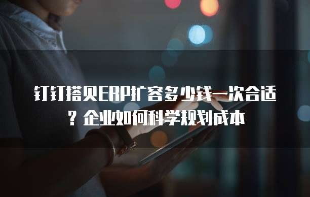 钉钉搭贝ERP扩容多少钱一次合适?企业如何科学规划成本