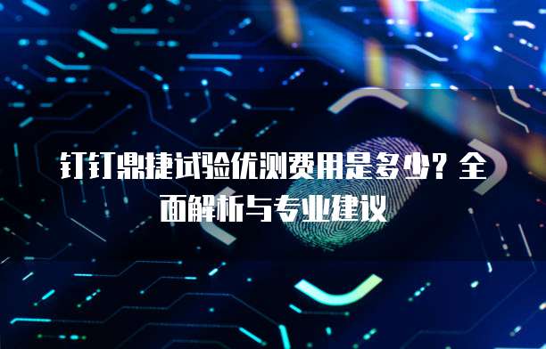 钉钉鼎捷试验优测费用是多少?全面解析与专业建议