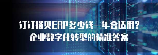 钉钉搭贝ERP多少钱一年合适用?企业数字化转型的精准答案