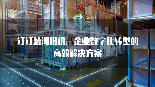 钉钉蓝湖报价:企业数字化转型的高效解决方案