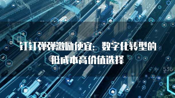 钉钉弹弹激励便宜:数字化转型的低成本高价值选择