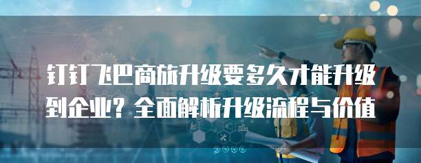 钉钉飞巴商旅升级要多久才能升级到企业?全面解析升级流程与价值