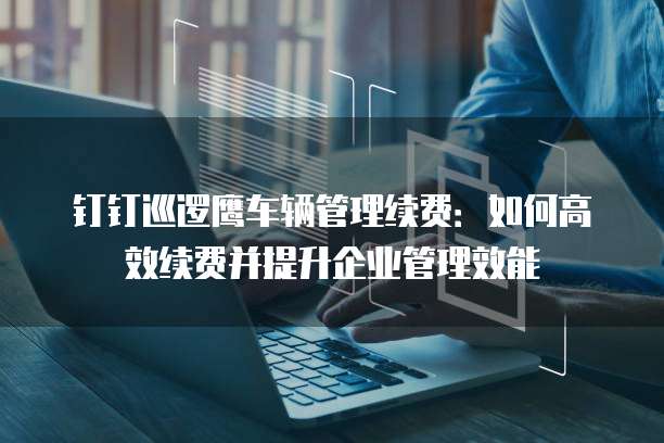 钉钉巡逻鹰车辆管理续费:如何高效续费并提升企业管理效能
