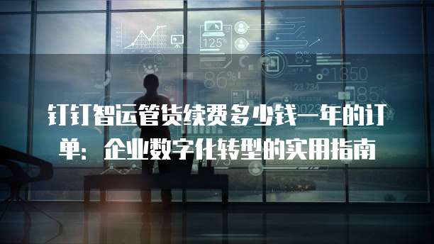 钉钉智运管货续费多少钱一年的订单:企业数字化转型的实用指南