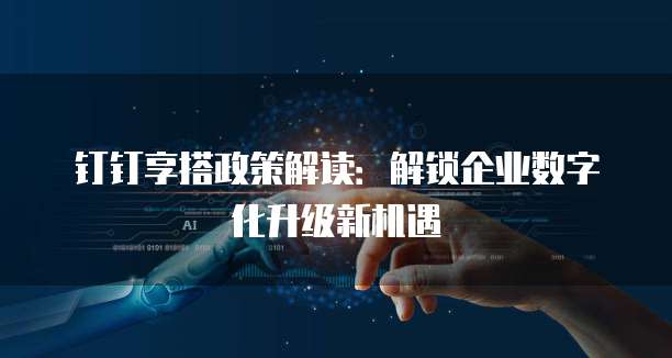 钉钉享搭政策解读：解锁企业数字化升级新机遇
