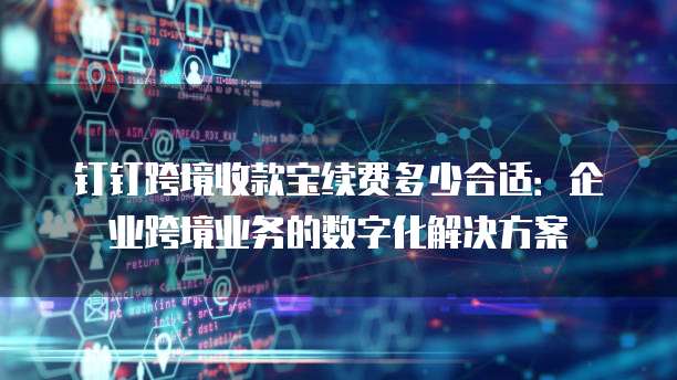 钉钉跨境收款宝续费多少合适：企业跨境业务的数字化解决方案