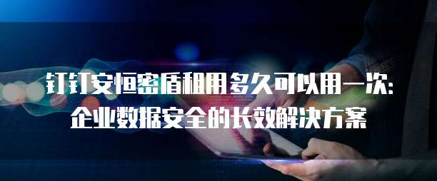 钉钉安恒密盾租用多久可以用一次：企业数据安全的长效解决方案