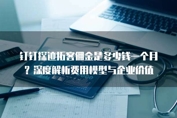 钉钉探迹拓客佣金是多少钱一个月?深度解析费用模型与企业价值