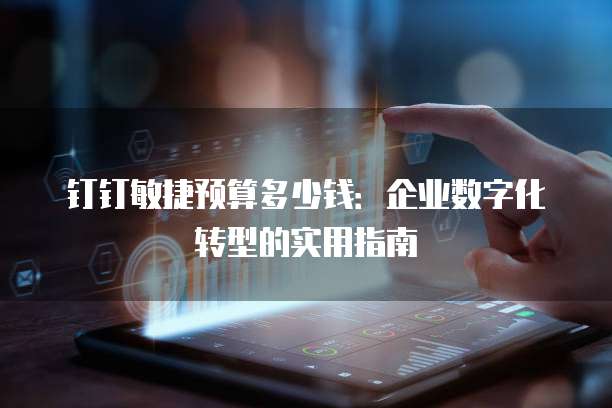 钉钉敏捷预算多少钱:企业数字化转型的实用指南