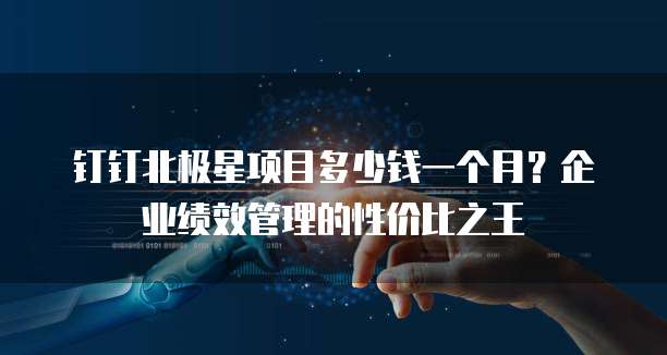 钉钉北极星项目多少钱一个月?企业绩效管理的性价比之王