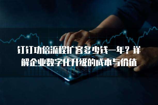 钉钉功倍流程扩容多少钱一年？详解企业数字化升级的成本与价值