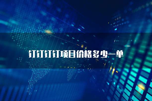 钉钉钉钉项目价格多少一单