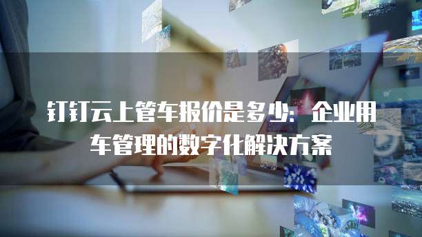 钉钉云上管车报价是多少:企业用车管理的数字化解决方案