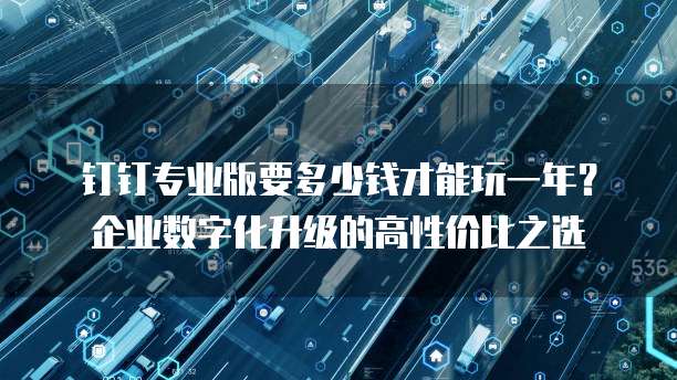 钉钉专业版要多少钱才能玩一年?企业数字化升级的高性价比之选