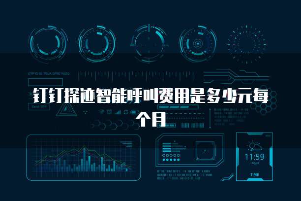 钉钉探迹智能呼叫费用是多少元每个月