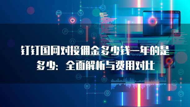 钉钉国网对接佣金多少钱一年的是多少：全面解析与费用对比
