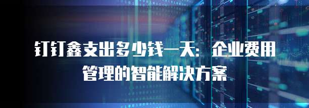 钉钉鑫支出多少钱一天：企业费用管理的智能解决方案