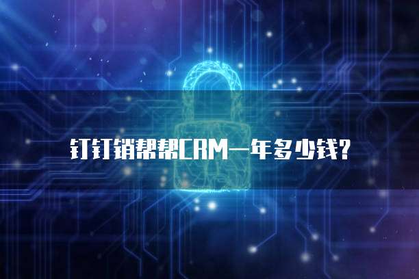 钉钉销帮帮CRM一年多少钱？