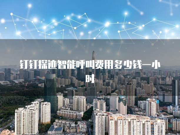 钉钉探迹智能呼叫费用多少钱一小时