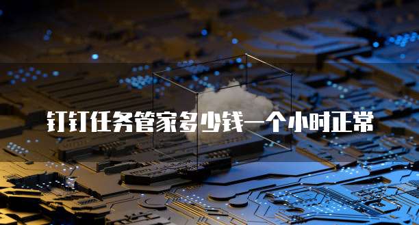 钉钉任务管家多少钱一个小时正常